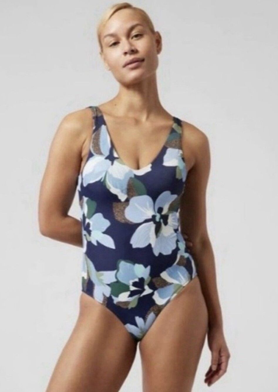 Athleta Seychelles One Piece Swimsuit Hero Bloom Size Small Floral Summer